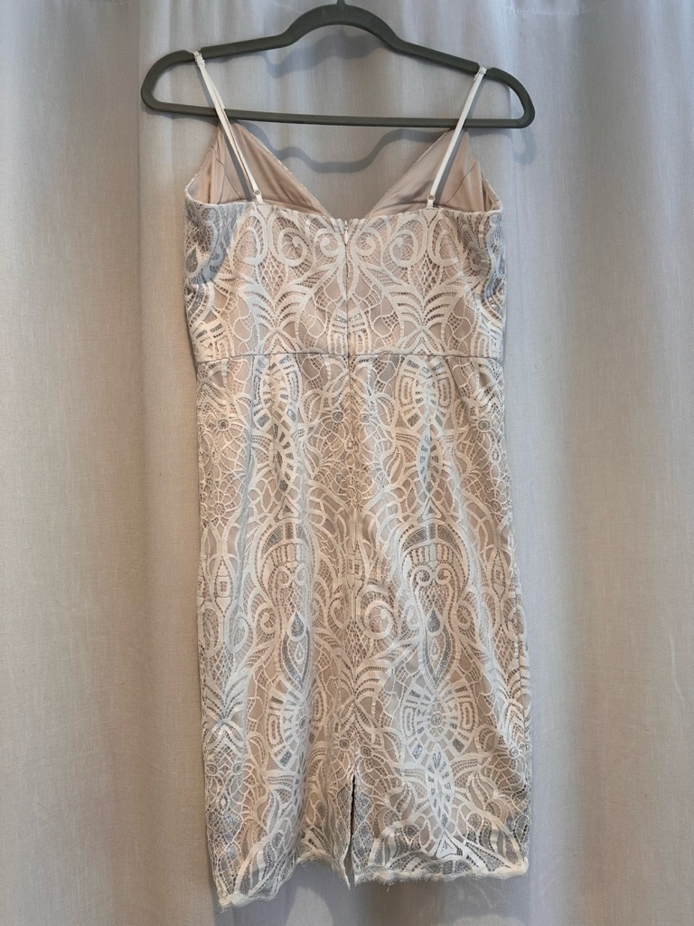 Vince Camuto White Lace Spaghetti Strap Sheath Dress - Picture 7 of 11